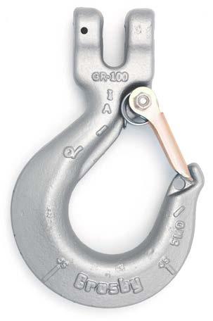 Crosby Grade 8/10 s Crosby Grade 8/10 hooks provide many features, making them perfect for your rigging needs. Easy to operate trigger with enlarged thumb access.