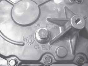 MAINTENANCE Transmission Oil Oil Check 1. Position the vehicle on a level surface. 2. Remove the fill plug. Check the oil level. 3.