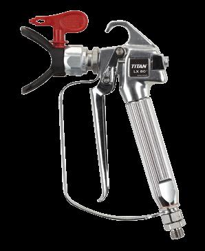 M-4 and M-8 Mastic Guns Straight line fluid passage allows max flow rate In-handle filter reduces clogging and increases tip life Swivel reduces hose kinks and assures