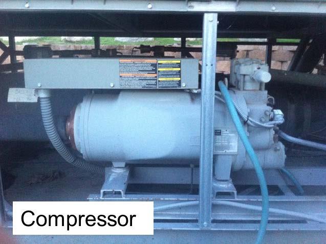 2 Compressor Motors: o 3-ph, 460 V, 139 RLA, ~94kW / 70 hp o 3-ph, 460 V,