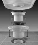ZURN FLO-BOWL MODULR DRINGE CF990 ZURN FLO-BOWL Patented " x " Closet Flange and Wax Ring Replacement Seal Leakless Toilet System HYDRNTS ROOF DRINS CLENOUTS FLOOR DRINS Figure 1 Figure Figure