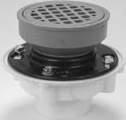HIGH CPCITY FD8 Square Top Decorative Floor Drain Recommended for pool areas, prom decks, patios, and light traffic areas. PVC body and rotatable, PVC frame.