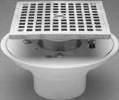 RESIDENTIL DRINS MODULR DRINGE FD Shower Drain Square Recommended in showers where a membrane is used. djustable head to meet finished floor elevations.