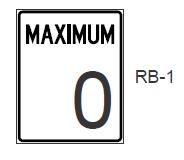 Policy/Standard No. 915-A-6 Page 3 of 8 Maximum Speed Signs The beginning of a reduced-speed area must be identified using a regulatory Maximum Speed sign (RB-1).