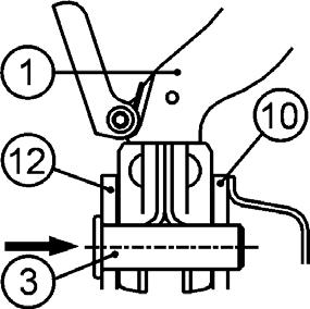 7) Apply (G3) grease to the bearing part of (12) Frame B. Refer to Figure 6-7. 8) Install (12) Frame B onto (10) Frame A Stay Bolts. Make sure to align the top flat parts of the both frames.