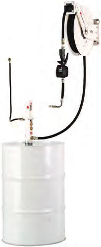 tank Mobile Oil Transfer Kit Supplied with 3:1 air operated oil pump, 8 metre hose reel, electronic