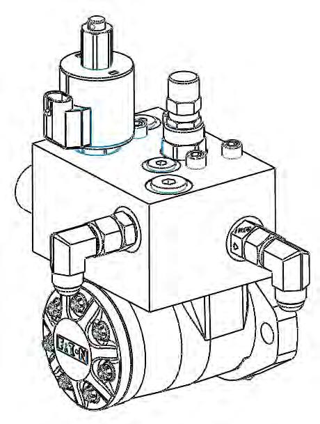 PWM Valve and Motor Parts 164-FTA0925 164-FTA0994 4.9 CID Hydraulic Motor with PWM Valve and Bypass Valve, CW Rotation (includes all parts below EXCEPT hydraulic adapter fitting and elbows.