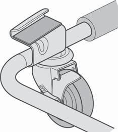 2011 Current Models Install Right Front Braking Caster and Corner Hook - Slide the Right Corner Hook onto the. Slide the end of the Left Side Strut into the end of the.