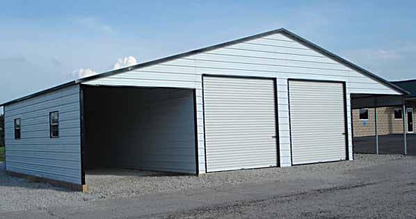 end with 12 x50 x13.5 full enclosed lean-to with 10 x12 roll up door.