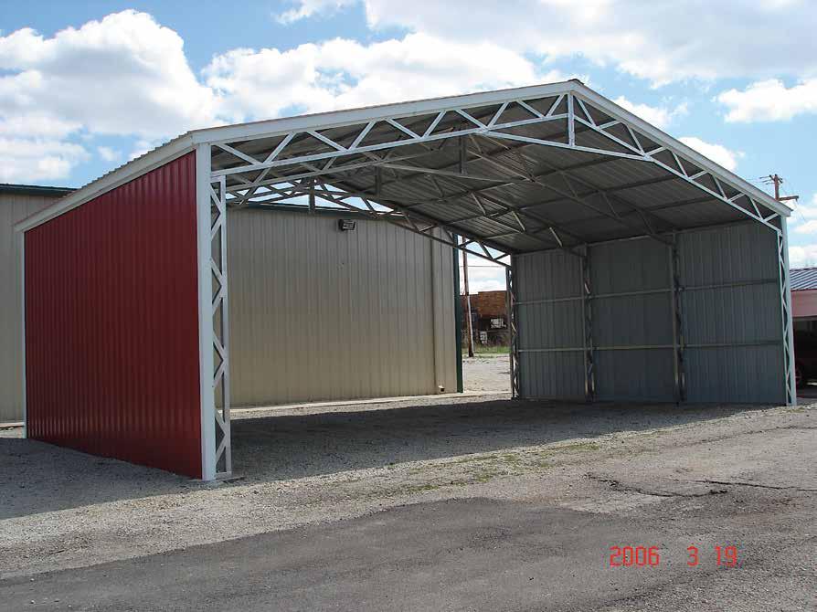 46 W X 60 L X 14 H Commercial truss building, all vertical with one 12'