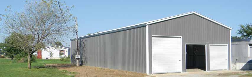 All our truss style commercial buildings use vertical steel roof panels