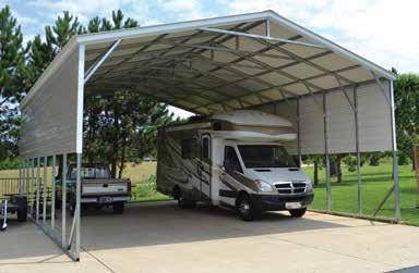 Double Wide Carport 20 W X 21 L X 9 H A-Frame with 1