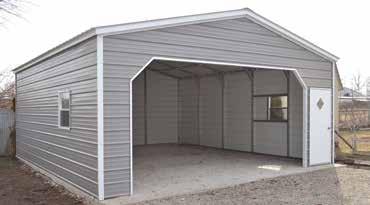 A vertical roof is recommended for any carport 36 or longer.