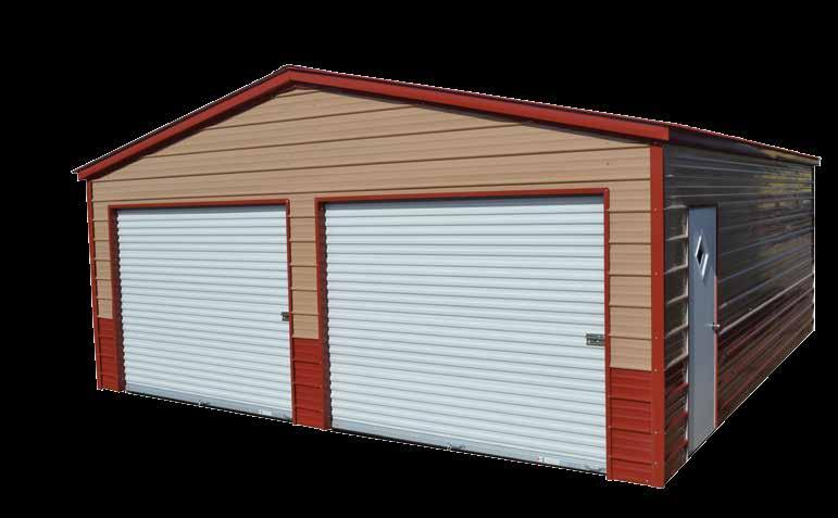 Two Tone Siding 22 W X 26 L X 8 H Two tone vertical roof with two 9' x