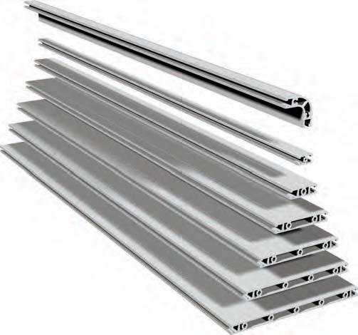 Panel profiles PP profiles For fast and easy erection of frames, benches and racks luminium, naturally anodised easy, very strong under load Top edge particularly suitable as a load-bearing cladding,