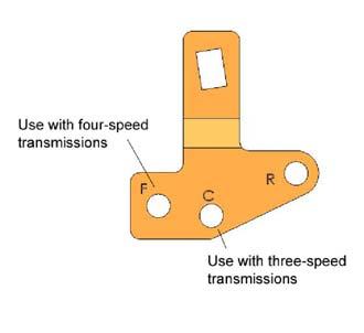 speed automatic transmission, the three speed limiter blocker pin and e-clips should be installed. The Park limiter blocker pin and e-clips should not be installed for any GM transmission.