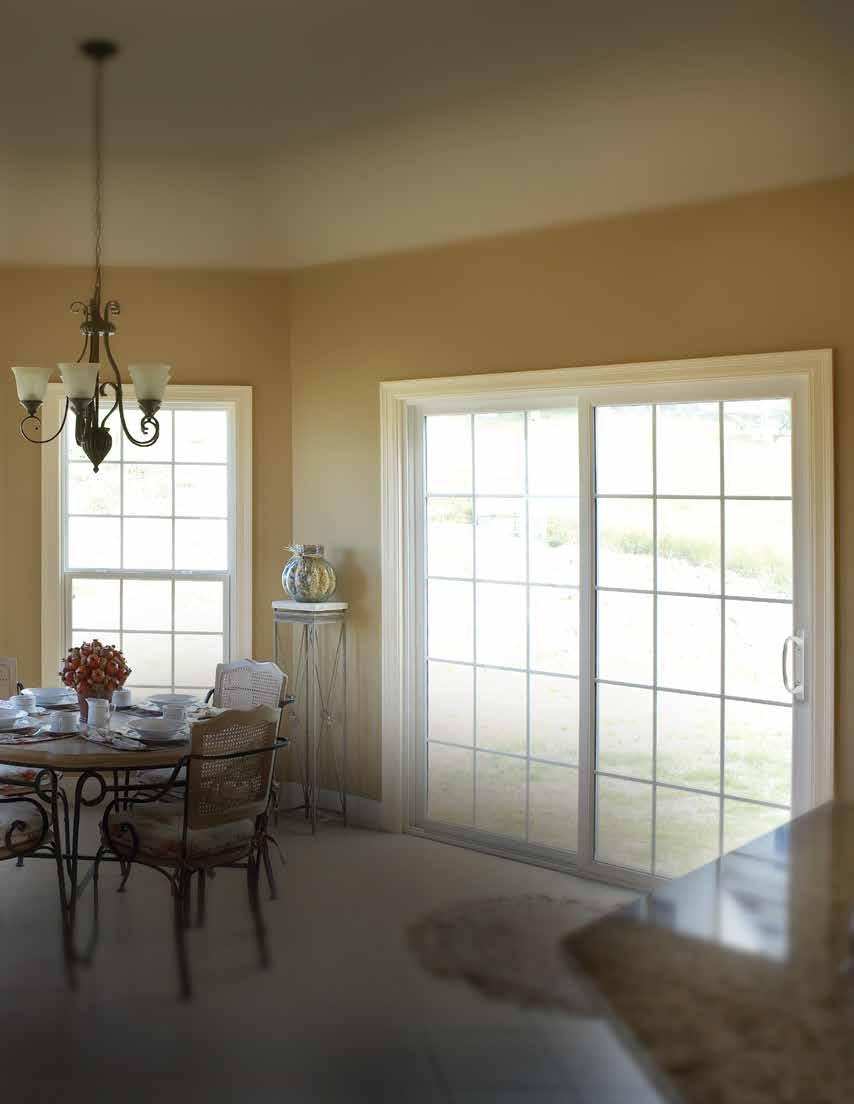 Shown: Select 300 Replacement Traditional Sliding Patio Door and Double Hung Window with Grilles in a Colonial Pattern CONTENTS TABLE OF 4-5. Overview of Product Lines 6-7.