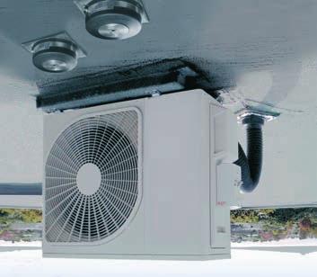 Effortless vibration insulation of systems in the open air such as air conditioning units, compressors, heat exchangers, cold water