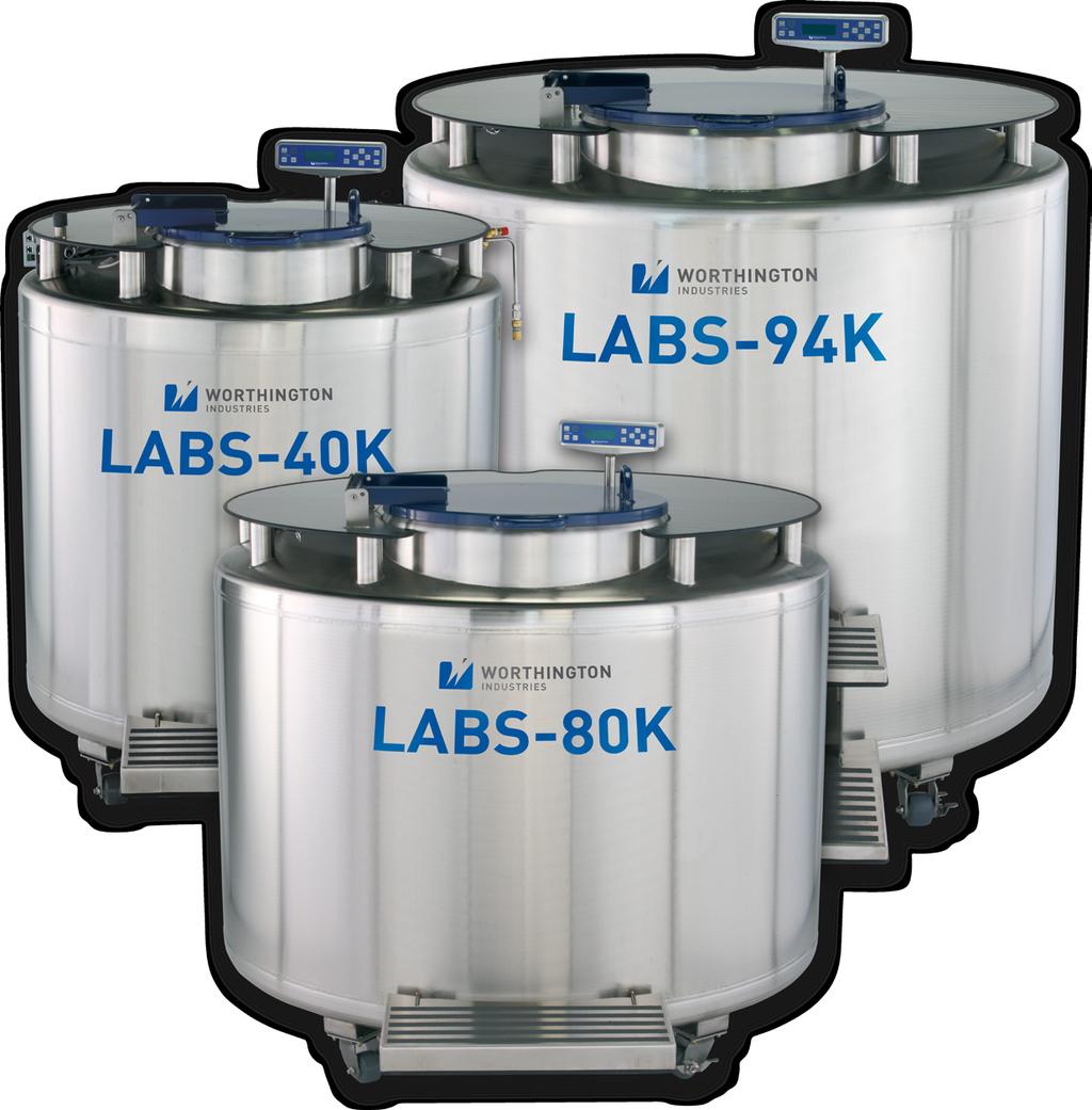 LABS Series State-of-the-art LABS Freezers High efficiency, very low LN 2 consumption LN 2 storage in either liquid or vapor phase Near LN 2 temperatures maintained at top of inventory storage system
