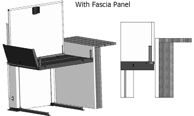 Fascia Panel (optional) A fascia panel provides a smooth surface for the