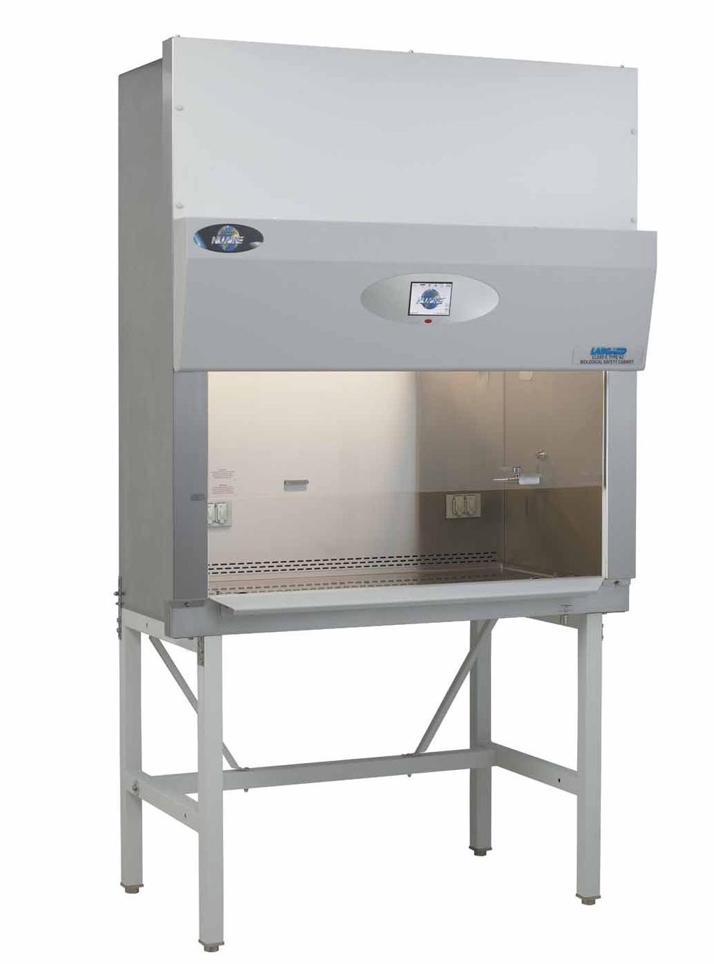 The cabinet s airflow is 30% exhausted / 70% recirculated to minimize cross-contamination of low to moderate risk biologicals in the absence of volatile toxic