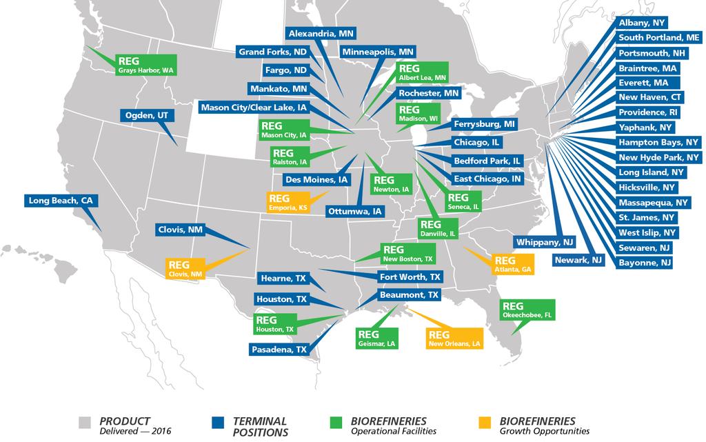 Broad Marketing and Logistics Capabilities Distribution Footprint at Plants, Terminals and to Customers 8 40 terminal