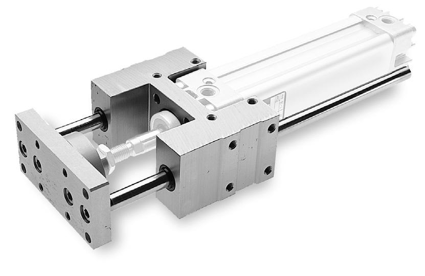 Guide blocks with plain bearings/ roller bearings Ø 3 to mm Conorms to ISO 643, VDMA 46 and NFE 49 3 Ensures protection against external rotary and bending orces Guide rods run through bearings