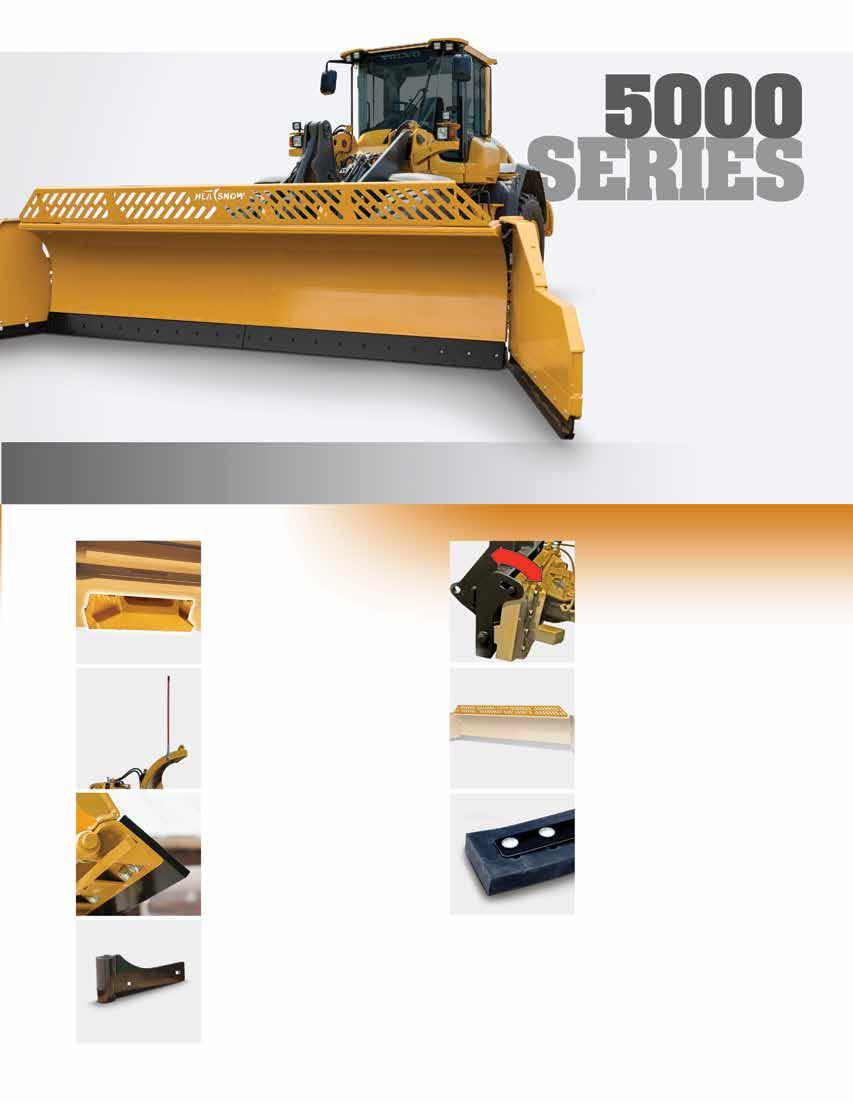 Volvo L70G with the HLA 5206W SnowWing with Contour Option OPTIONS High Tensile Long Wear Skid Shoes For heavy use situations we suggest our high tensile steel, long wear Skid Shoes.