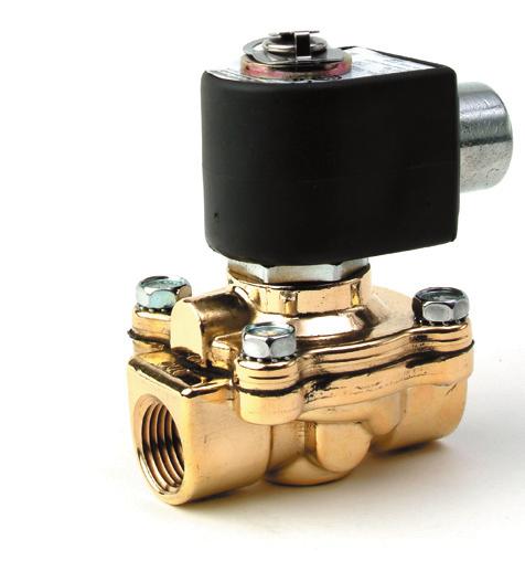 Gold Ring Valves Gold Ring Valves Two Way, Brass Body,General Purpose, Direct Acting, Normally Open Model / Part No. Connection FPT Size Cv Port Size Pressure Min. Max. Fluid Temp.