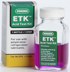 Kits/Pumps/Cleaners Acid Test Kits Model Part No. Description Ctn. Qty. Ctn. Wgt. Trade Price TKO 475365 ETK 475360 RTK 475363 OA1 475362 Use with mineral or alkybenzene lubricants. 12 3.7 $14.