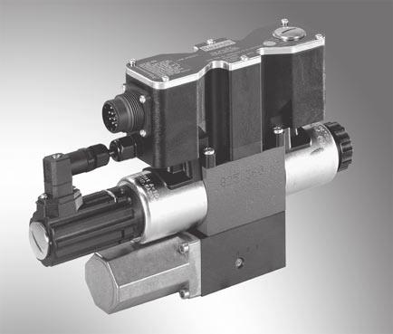 4/3 proportional directional valve, direct operated, with pq functionality and field bus interface (IAC-P) Type 4WREQ Sizes 6 and Component series 2X Maximum operating pressure 35 bar Maximum flow 8
