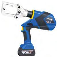 Battery powered universal tools EK 60 UNV Battery-powered hydraulic universal tool 6-300 mm² ` Òne head for crimping, cutting and punching - one tool for all ` Ìdeal in the assembly field where all