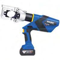 EK 120 UNV Battery-powered hydraulic universal tool 10-400 mm² ` Òne head for crimping, cutting and punching - one tool for all ` Ìdeal in the assembly field where all common jobs can be carried out