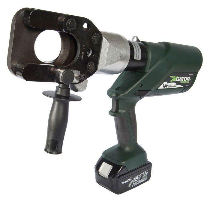 CUTTERS ESG45L12 BATTERY POWERED CABLE CUTTERS FEATURES Designed specifically to cut ACSR, guy strand and ground rods State of the art 18V lithium ion (Li-ion) battery provides 70% more cycles per