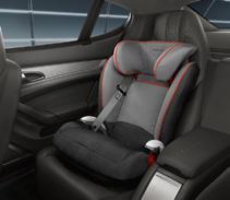 The Panamera seating system provides ISOFIX child seat preparation as standard on the outside rear seats and as an option on the front passenger seat.