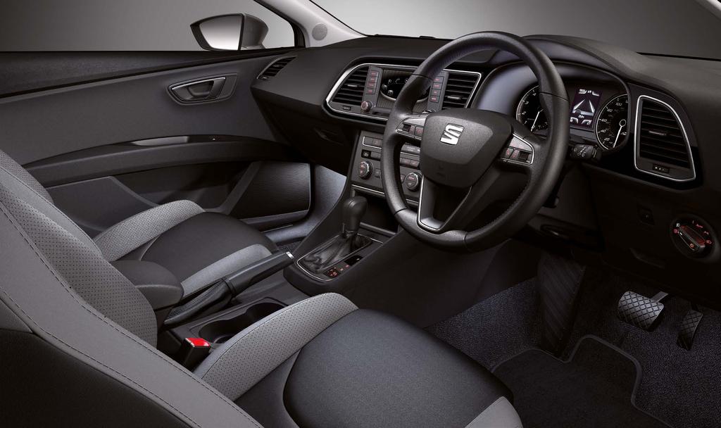 There s also a range of upholstery choices, including cloth, Alcantara or leather in black and grey.