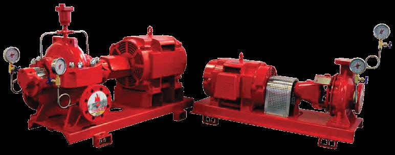 MOTOR DRIVEN SKIDS 06 Starlone Motor Driven Centrifugal Fire Pump Skids are available in combinations of both Listed & Approved End Suction Pumps and Horizontal Split Case Pumps coupled with Listed