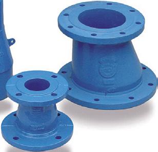No need for external anchorages Integrally cast flanges on fittings All flange dimensions comply with AS 4087 Alternate flange dimensions availale on