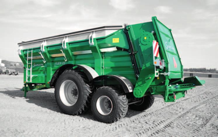 FLEX-SPREADERS FROM SAMSON AGRO The SAMSON AGRO FLEX spreader series is designed for professional users with high demands for reliability and low machine maintenance costs.