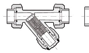 DISASSEMBLY 1) Isolate the sediment strainer from the fluid flow and empty the system upstream. 2) Unscrew the nut (7) and separate the bonnet-support (3-4) from the body (1).