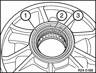 When installed, markings on pump wheel and ring gear must be clearly visible.