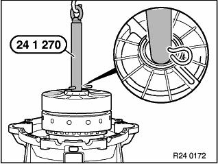 Clutches (A/B/C): Fit special tool 24 1 270 to the input shaft and