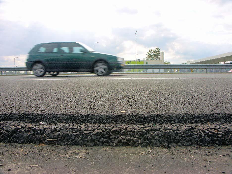 TLPA currently laid on 100 km (65 miles) of motorways Noise reduction goal (TLPA pavements implemented at the end of 2007): 6 db(a) initially; 4 db(a) as a lifetime average (at