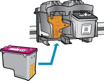 6. V tiskalniku poiščite kontakte za kartušo. Kontakti v tiskalniku so pozlačene izbokline, ki se stikajo s kontakti na kartuši s črnilom. 7. Kontakte obrišite z vatirano palčko ali gladko krpo. 8.