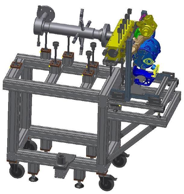 Hot Gas Stand test set-up 3D model