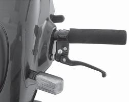 IV. YOUR SCOOTER Handbrake Lever Your scooter may be equipped with a handbrake lever, located on the tiller handle. This lever provides you with additional stopping power. See figure 6.