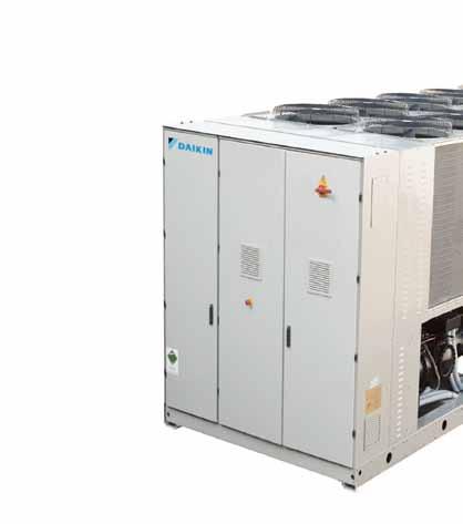 Extremely Wide Range of Operation, with Outside Ambient TEMPERATURES up to 50 C The EWAD-CZ is equipped with a Daikin single-screw compressor and its condensing section is properly sized in order to