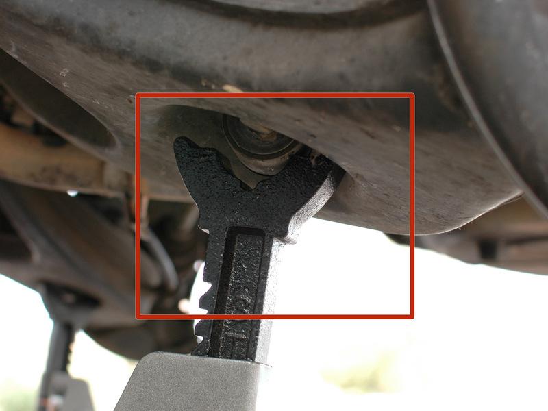 Step 5 Place the rear jack stands in a strong and secure location. At the rear of the car, there are several choices, and it will often depend on the type of work being done.
