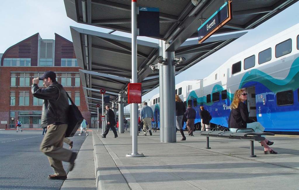 Sound Transit investments are designed to make it easier to get around. The Everett Station, top, brings trains, buses and parking together. ST2 adds even more parking at Sounder stations.