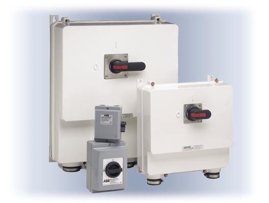 Switches in aluminium alloy enclosure Easy to install The aluminium alloy boxes have threaded cable entries with membrane glands and sealing plugs included up to 80 Amp.